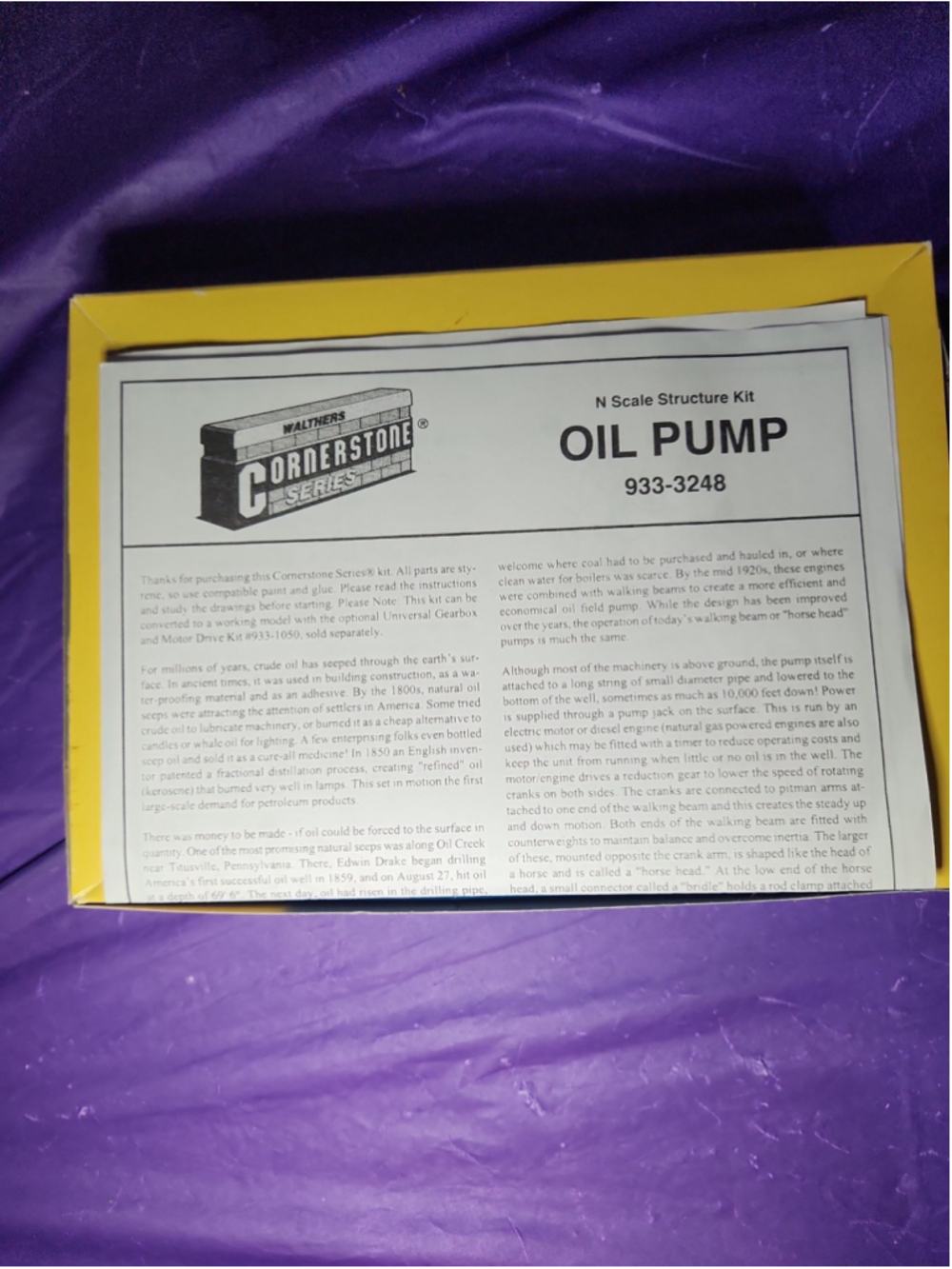 Walthers Cornerstone N Scale Oil Pump Structure Kit 933-3248